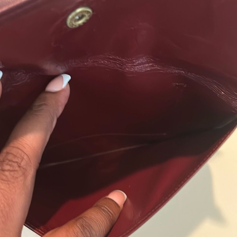 Cartier Convertible Portfolio Organizer Clutch Wristlet Dark Burgundy Leather - Picture 7 of 16